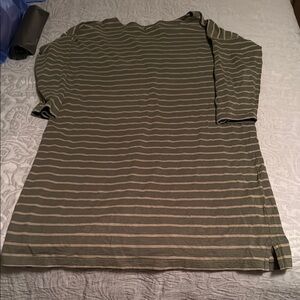 Patagonia Green and Tan Long Sleeve Dress
